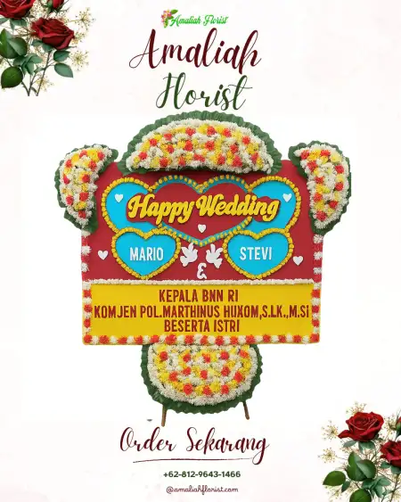 Papan Bunga Pernikahan Sambitan